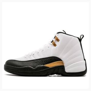 Air Jordan 12 Nike Retro CNY Chinese New Year Tênis de Basquete Masculino Branco Pretas Douradas | JD-107HF