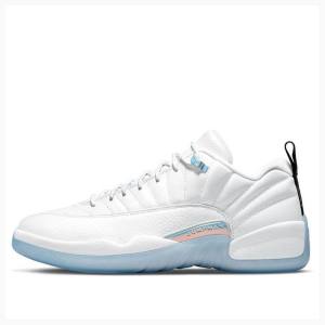 Air Jordan 12 Nike Retro Low Lagoon Pulse Easter Egg Tênis Masculino Branco Azuis | JD-748PT