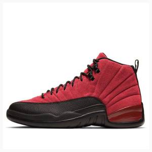 Air Jordan 12 Nike Retro Reverse Flu Game Tênis de Basquete Masculino Pretas Vermelhas | JD-379AP