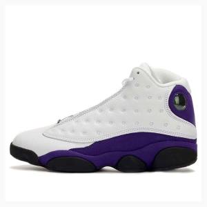 Air Jordan 13 Nike Retro Lakers Tênis de Basquete Masculino Branco Roxo Pretas | JD-910IJ