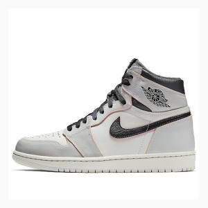 Air Jordan 1 Nike High OG Defiant SB - NYC To Paris Tênis de Basquete Masculino Branco Pretas Cinzentas | JD-874LR