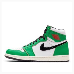 Air Jordan 1 Nike High OG Lucky Tênis de Basquete Feminino Verdes Pretas | JD-584GV