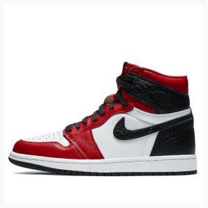 Air Jordan 1 Nike High OG Satin Snake Chicago Tênis de Basquete Feminino Vermelhas Pretas | JD-056OH