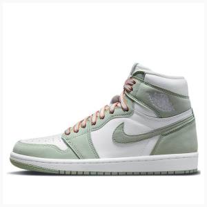 Air Jordan 1 Nike High OG Seafoam Tênis de Basquete Feminino Branco Verdes | JD-396QG