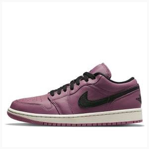 Air Jordan 1 Nike Low Magenta Tênis Feminino Pretas Roxo | JD-984HB