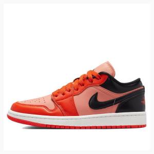 Air Jordan 1 Nike Low SE Crimson Bliss Tênis Feminino Vermelhas Pretas | JD-395GN