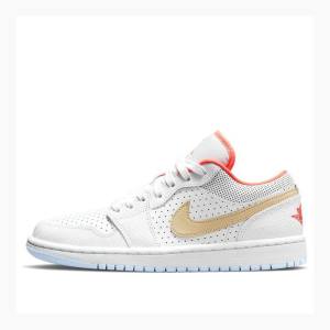 Air Jordan 1 Nike Low SE 'White Sesame' Tênis Feminino Branco Douradas | JD-120UE