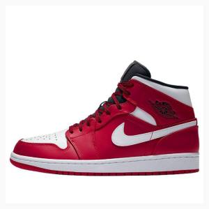 Air Jordan 1 Nike Medio Chicago Tênis de Basquete Masculino Branco Vermelhas | JD-641BP