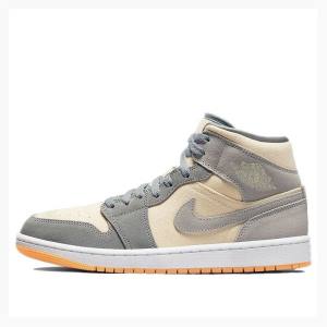 Air Jordan 1 Nike Medio SE Coconut Milk Tênis de Basquete Masculino Branco Azuis | JD-653RD