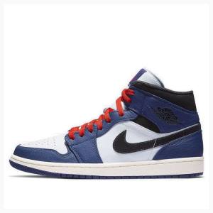 Air Jordan 1 Nike Medio SE Deep Royal Tênis de Basquete Masculino Azuis Pretas | JD-672LJ