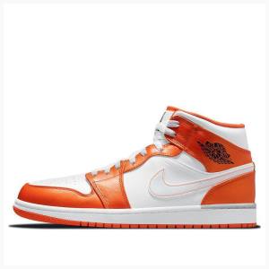 Air Jordan 1 Nike Medio SE Electro Tênis de Basquete Masculino Laranja | JD-683XW