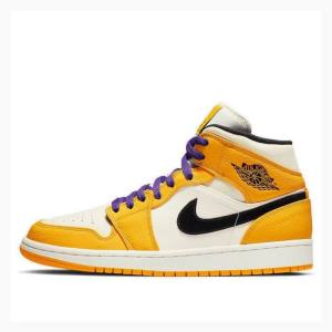 Air Jordan 1 Nike Medio SE Tênis de Basquete Masculino Douradas | JD-468GI