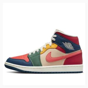 Air Jordan 1 Nike Medio SE Tênis de Basquete Feminino Multicoloridas | JD-651UE