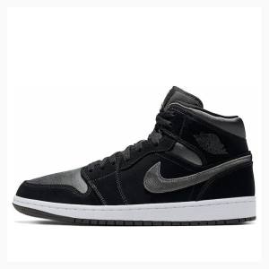 Air Jordan 1 Nike Medio SE Tênis de Basquete Masculino Pretas | JD-687ZQ