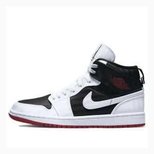 Air Jordan 1 Nike Medio SE Utility Lona Gym Tênis de Basquete Feminino Pretas Branco | JD-627HD