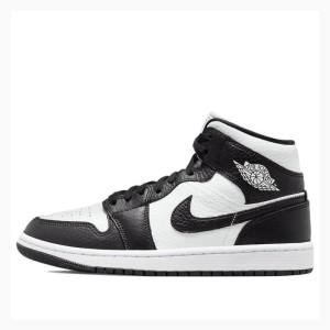 Air Jordan 1 Nike Medio Split Tênis de Basquete Feminino Pretas Branco | JD-451JF