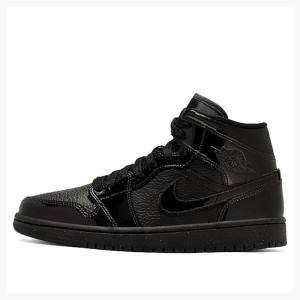 Air Jordan 1 Nike Medio Tênis de Basquete Feminino Pretas | JD-527JT