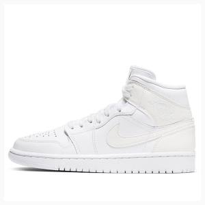 Air Jordan 1 Nike Medio Tênis de Basquete Feminino Branco | JD-850ON