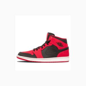 Air Jordan 1 Nike Medio Tênis de Basquete Masculino Vermelhas Pretas | JD-923NS