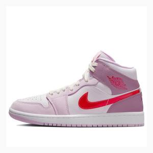 Air Jordan 1 Nike Medio Valentines Day Tênis de Basquete Feminino Vermelhas Roxo | JD-578TF