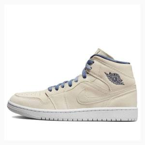 Air Jordan 1 Nike Medio W Tênis de Basquete Feminino Bege | JD-436GS