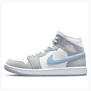 Air Jordan 1 Nike Medio Wolf Tênis de Basquete Feminino Cinzentas | JD-794UO