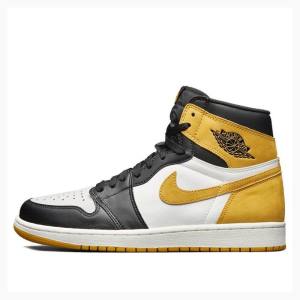 Air Jordan 1 Nike Retro High OG Ochre Tênis de Basquete Masculino Branco Pretas Douradas | JD-945MY