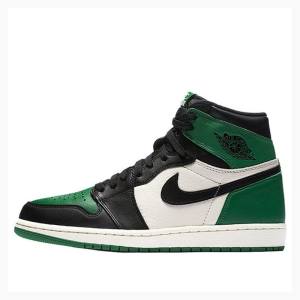 Air Jordan 1 Nike Retro High OG Pine Tênis de Basquete Masculino Verdes Pretas | JD-518DN