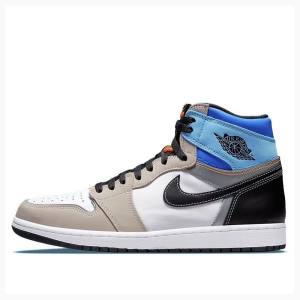 Air Jordan 1 Nike Retro High OG Pro Prototype Tênis de Basquete Masculino Cinzentas Pretas Azuis | JD-490VN