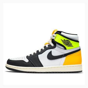 Air Jordan 1 Nike Retro High OG Volt Tênis de Basquete Masculino Pretas Branco Douradas | JD-452SC