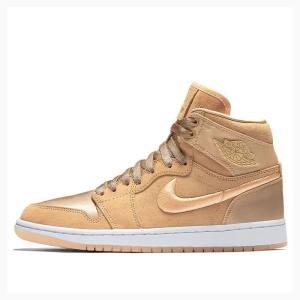 Air Jordan 1 Nike Retro High SOH Ice Peach Tênis de Basquete Feminino Douradas | JD-357DQ