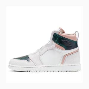 Air Jordan 1 Nike Retro High Zip 'Mystic Green' Tênis de Basquete Feminino Verdes Branco | JD-581FR