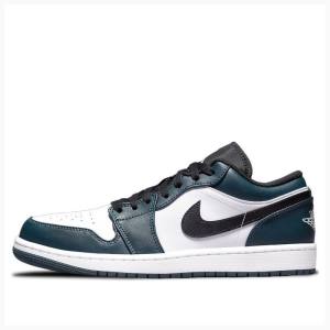 Air Jordan 1 Nike Retro Low Dark Teal Tênis Masculino Verde Oliva | JD-034PN