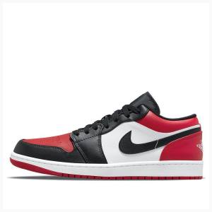 Air Jordan 1 Nike Retro Low Tênis Masculino Pretas Branco Vermelhas | JD-250IB