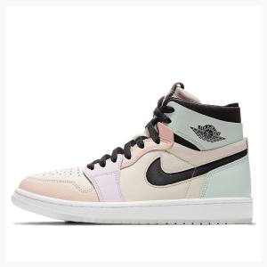 Air Jordan 1 Nike Zoom Air CMFT Light Violet Tênis de Basquete Feminino Pretas Rosa | JD-458ZH