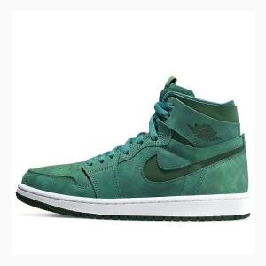 Air Jordan 1 Nike Zoom Air CMFT Tênis de Basquete Feminino Verdes | JD-384GY