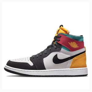 Air Jordan 1 Nike Zoom CMFT Red Aqua Gold Tênis de Basquete Masculino Multicoloridas | JD-301FC