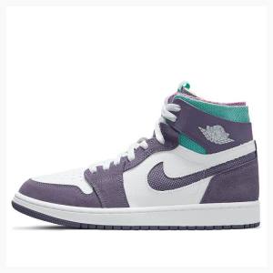 Air Jordan 1 Nike Zoom Conforto Tropical Twist Tênis de Basquete Masculino Branco Roxo | JD-318MF