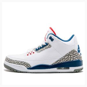 Air Jordan 3 Nike Retro OG Retro Tênis de Basquete Masculino Branco Azuis | JD-986JC