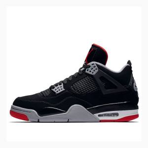 Air Jordan 4 Nike Retro Bred Tênis de Basquete Masculino Pretas Vermelhas | JD-345HV