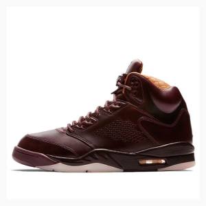 Air Jordan 5 Nike Premium Bordeaux Tênis de Basquete Masculino Vermelhas | JD-703AN