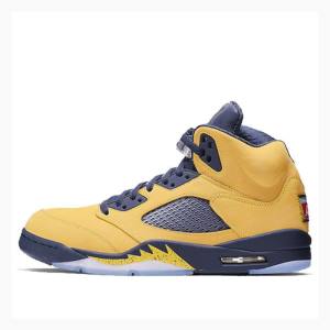 Air Jordan 5 Nike Retro SE Michigan Tênis de Basquete Masculino Amarelas | JD-938PU