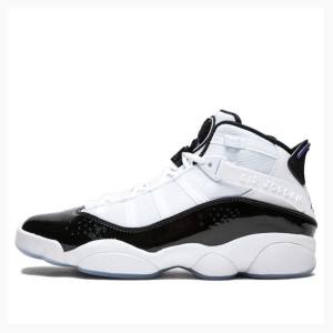 Air Jordan 6 Nike Male Jordan Rings Vintage Tênis de Basquete Masculino Branco Pretas | JD-658SM