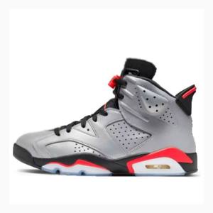 Air Jordan 6 Nike Retro Reflective Infrared Tênis de Basquete Masculino Prateadas Pretas Vermelhas | JD-716FN