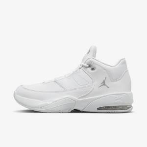 Air Jordan Nike Max Aura 3 Tênis de Basquete Masculino Branco Metal Prateadas | NK620FWJ