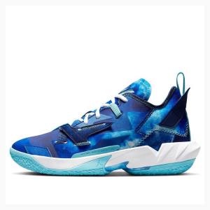 Air Jordan Nike Why Not Zer0.4 PF Trust And Loyalty Tênis de Basquete Masculino Azuis Azul Marinho | JD-482ZS