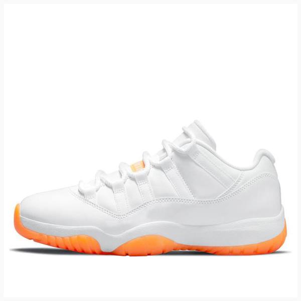 Air Jordan 11 Nike Retro Low Bright Citrus Tênis Feminino Branco Laranja | JD-103VD