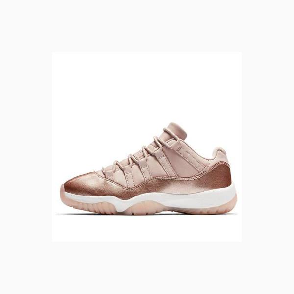 Air Jordan 11 Nike Retro Low Tênis Feminino Douradas Rosa | JD-362KT