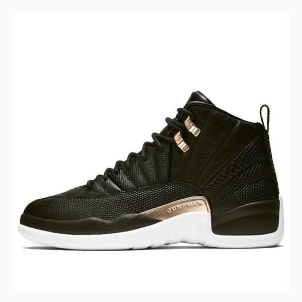 Air Jordan 12 Nike Retro Metallic Tênis de Basquete Feminino Pretas | JD-978QL