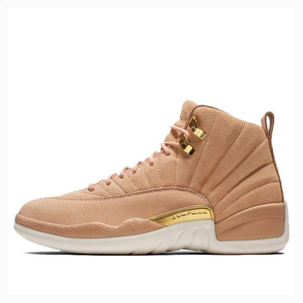 Air Jordan 12 Nike Retro Vachetta Tan Tênis de Basquete Feminino Marrom | JD-056SW